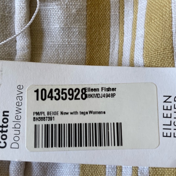 Eileen Fisher STRIPED ORGANIC COTTON JACKET NWT PL - Picture 5 of 5